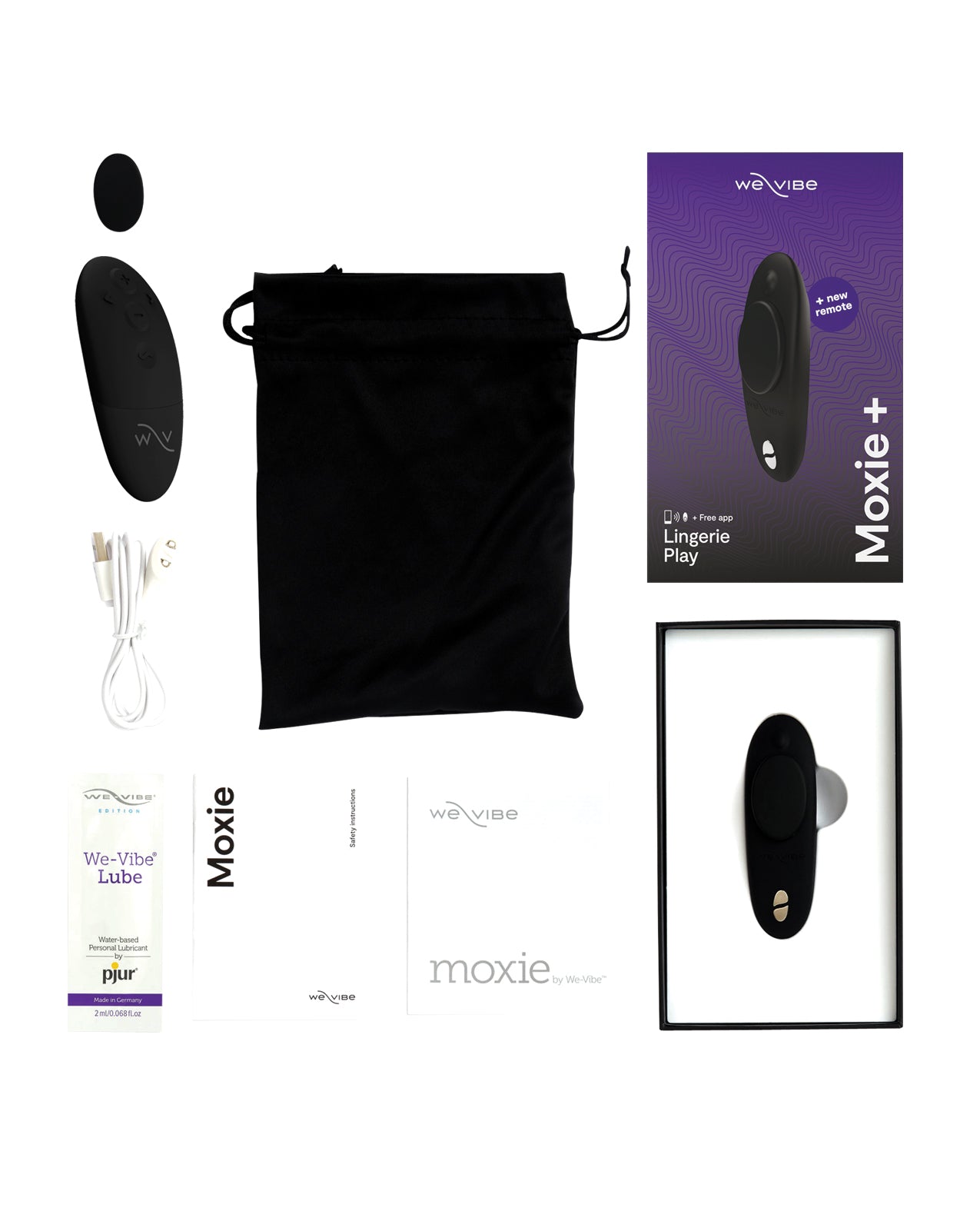 We-Vibe Moxie+ Panty Vibe - Satin Black