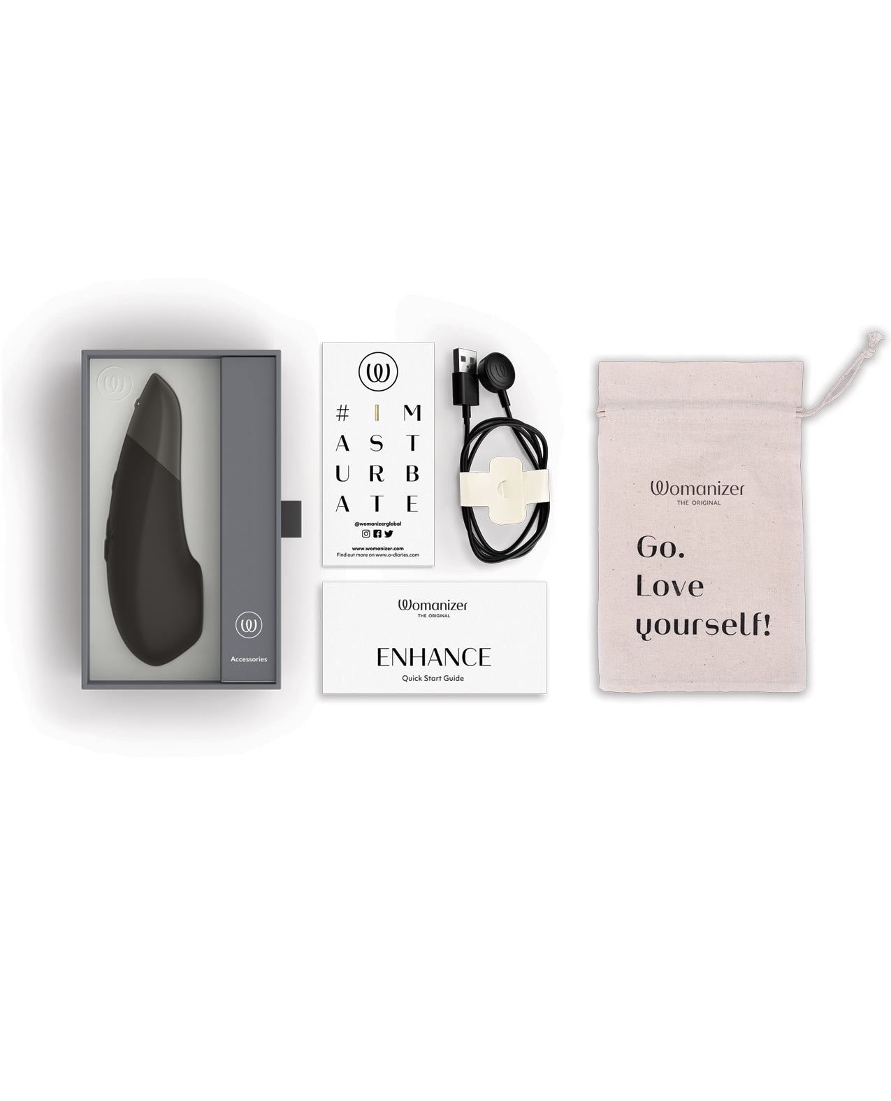 Womanizer Enhance 2 in 1 Pleasure Air & Vibrations - Black