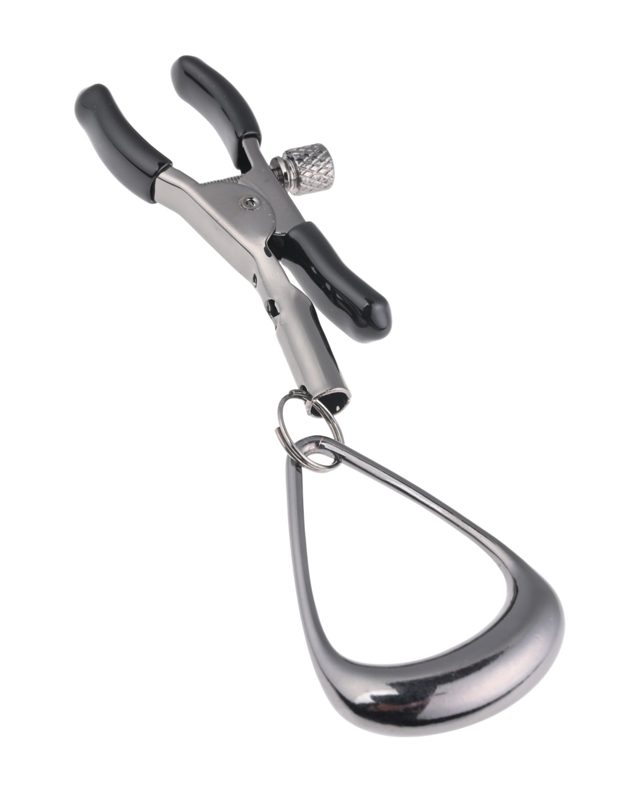Sportsheets Velvet Noir Tuggable Nipple Clamps - Black