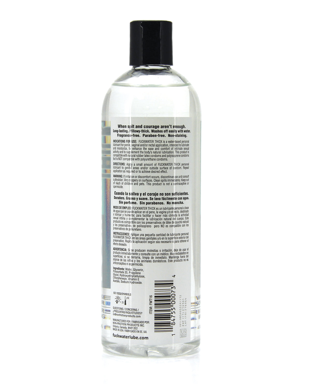Fuck Water Thick Clear H2O - 16 oz